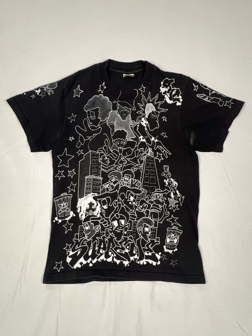 Supreme Downtown Tee Size S Black Graphic